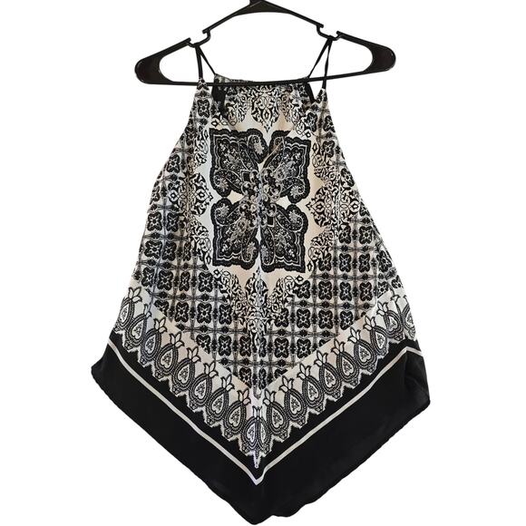IZ Byer Black and White Patterned Tank Top Size M - Picture 1 of 8
